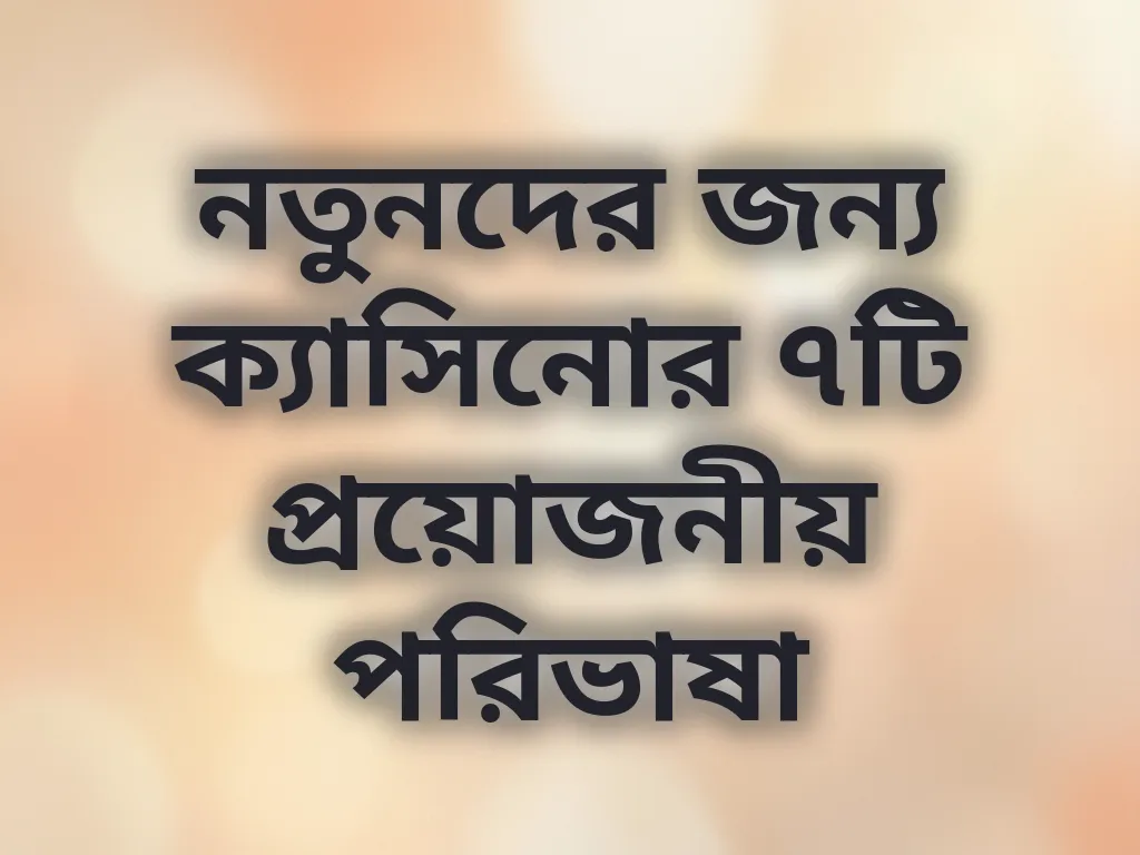 ক্যাসিনো পরিভাষা গাইড